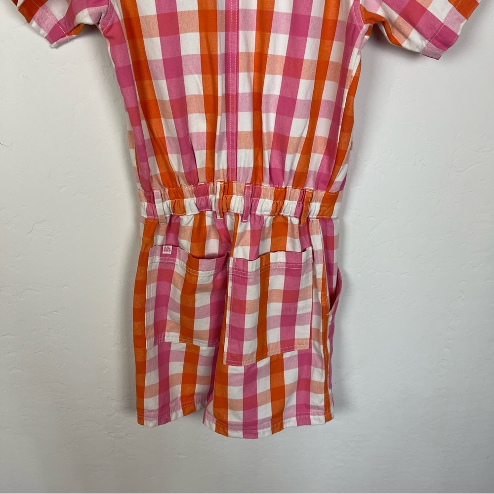 Big Bud Press Pink and Orange Checkered Jumpsuit - Picture 4 of 9